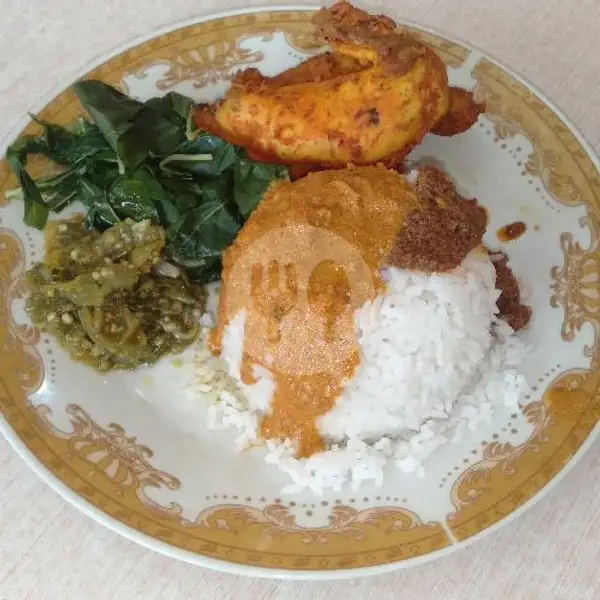 Nasi Ayam Bakar + Es Teh Manis | RM Padang Marawa, Pinang