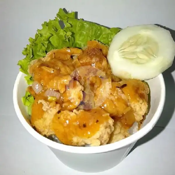 Chiken Crispy Saus Tiram + Nasi | Depot Chicken Rania, Lebak Rejo Utara