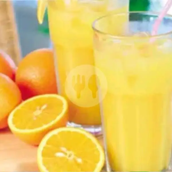 Ice Nutrisari Orange | Ge Rest Area Rasa Laper Kue Dadar Roti Burger dan Minuman, Cipayung