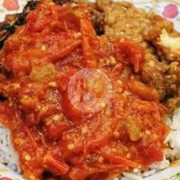 Nasi Sambel Tahu,tempe(nasi+tahu,tempe+sambel Tomat+timun+krupuk) | Warung 3R9, Kendangsari