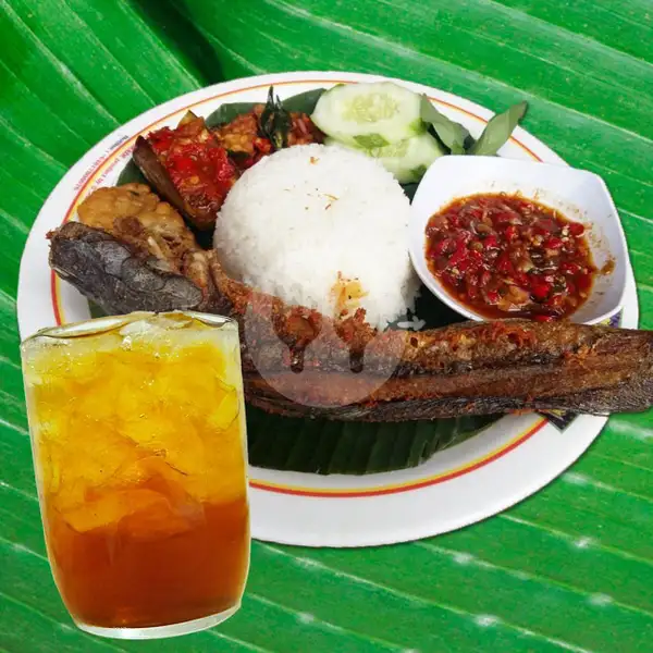 Paket Lele Penyet + Ice Tea | Ayam Penyet Surabaya, Bandar Lampung