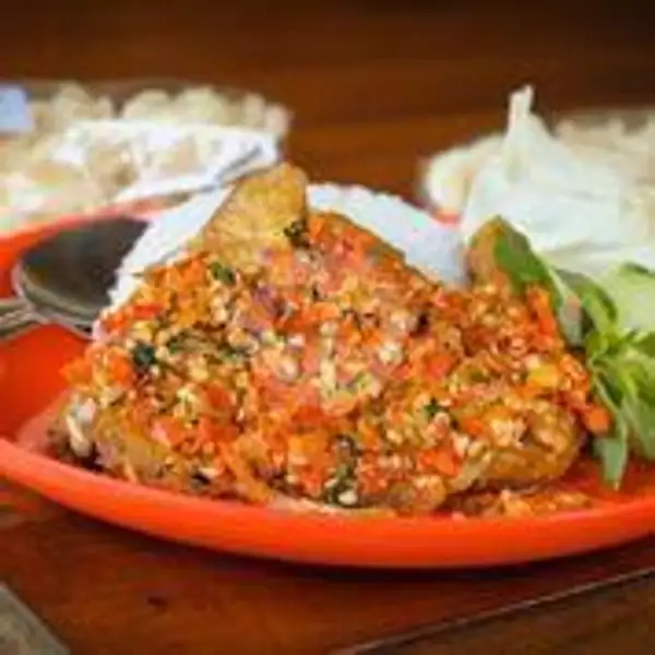 Paket Ungkeb Pedes Manis + Teh | Ayam Geprek Bogasari Pusat Renon, Denpasar
