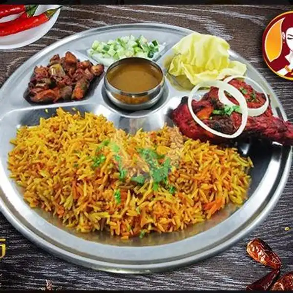 Plating Briyani Chicken Tandoori | Prabhu Curry House, Prabudimuntur