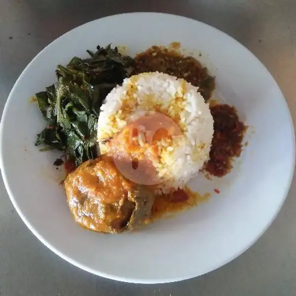 Nasi Asam Pedes Ikan Tuna + Kuah + Sayur + Sambal | Masakan Padang Sari Raso Murah Meriah, Genteng Biru