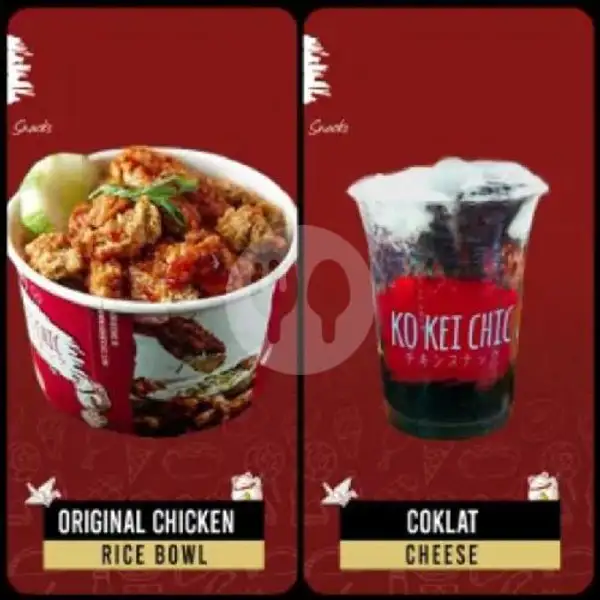 Ricebowl Chicken Original Crispy And Drink | Ko Kei Chic Bandung