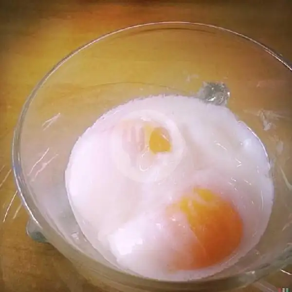 Telur Setengah Matang 2 Butir | Warkop Suha, Cilobak