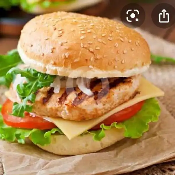 Burger Ayam Komplit(ayam +telur+keju)daging Ramly | Burger Arif