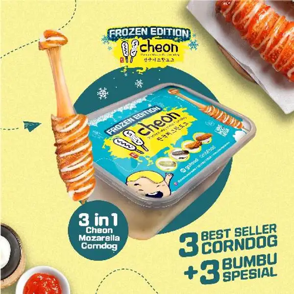 Special 3in1 Frozen Cheon Korean Mozarella Corndog | Cheon, DP Mall