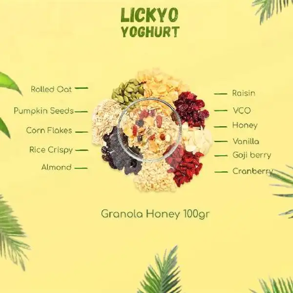 Granola Honey 100gr | LickYo Creamy Yoghurt, Reog