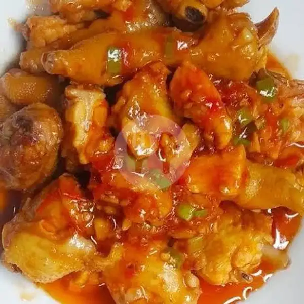 Ceker Ayam Saos Asam Manis | Kerang Seafood Idola, Keputih