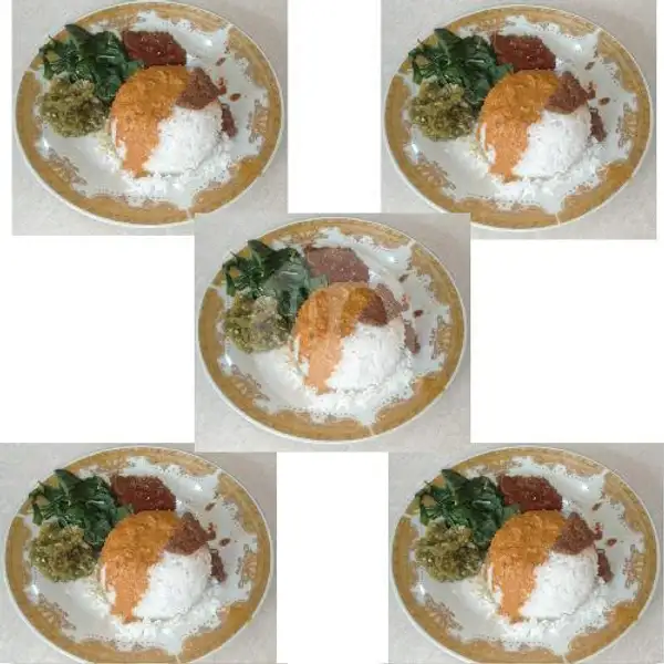 5 Nasi Rendang + 5 Es Teh Manis | RM Padang Marawa, Pinang