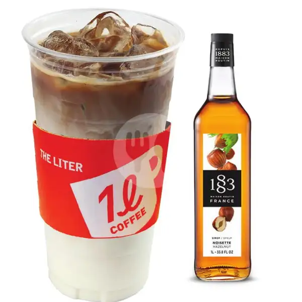 Hazelnut Latte Ice  ( LITER Size 32 oz) | The Liter, Summarecon Bekasi
