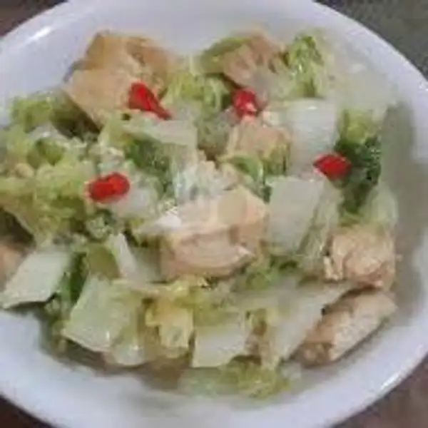 Nasi + Ca Sawi Putih + Telur Dadar + Es Coklat / Es Teh / Es Cappucino | Ayam Geprek Farish, Tlogosari Kulon