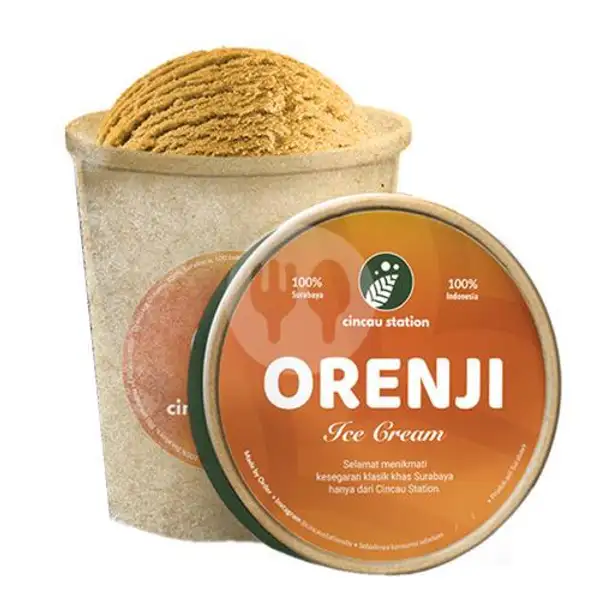 Orenji Ice Cream | Cincau Station, Kedungdoro