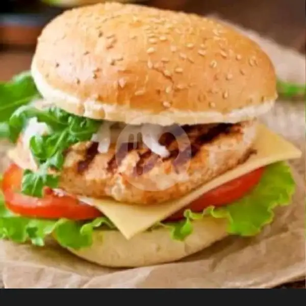 Burger Beff Pettie With Keju Slice | Depot Chicken Rania, Lebak Rejo Utara