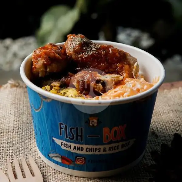 Rice Bowl Wings with Garlic Cheese Sauce | Fish-Box, ITB