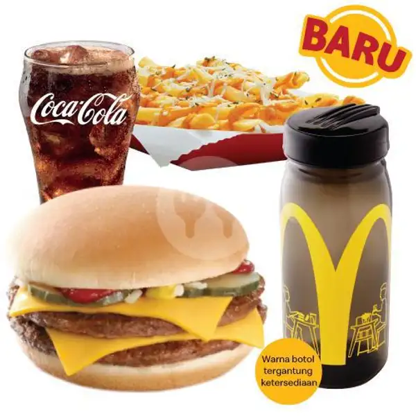 Double Cheeseburger McFlavor Set + Colorful Bottle | McDonald's, Bumi Serpong Damai