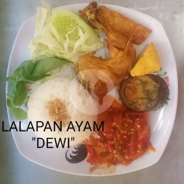 Lalapan Ayam Goreng Besar + Nasi | Ayam Geprek Sudi Mampir, Food Court Genteng Biru