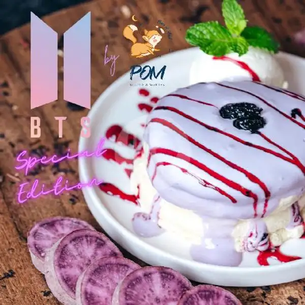 BTS Special Edition (Berry Taro Souffle) | POM, Souffle & Waffle, Pertokoan Investama