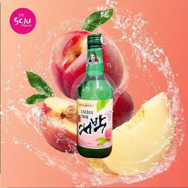 Soju Daebak Peach + Free Kacang Kulit Garuda | Arnes Beer Snack Anggur & Soju