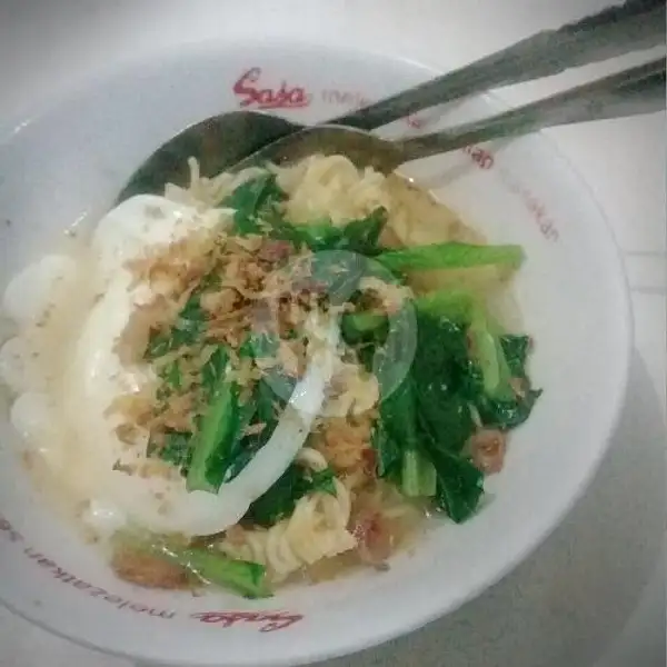 Indomi Goreng + Telor + Sayur + Rawit | Bubur Ayam dan Bubur Kacang Ijo Haikal, Limo