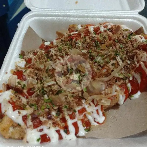 Okonomiyaki isi Gurita Crabstik | Takoyaki Afreenshop, Kalibata
