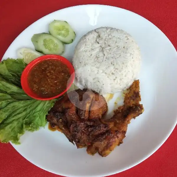 Paket Nasi + Ayam Bakar + Sambel + Lalap | Anggi Ayam Kremes Penyet Bakar, Sawangan