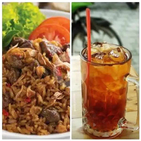 Nasi Goreng Kambing+ Es Teh | Nasi Goreng Omki, Cut Mutia