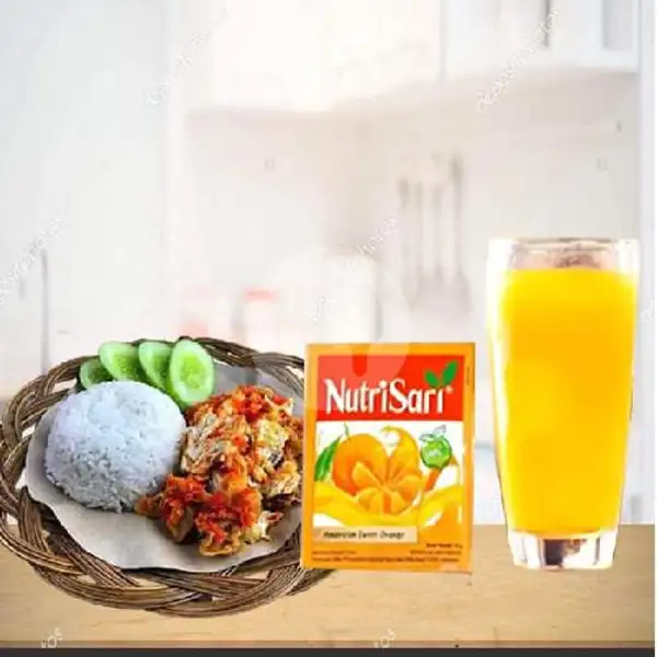 Nasi Ayam Geprek+ Nutrisari Es Jeruk | Ayam Geprek Refa, Jl. Gubeng Klingsingan 2/26