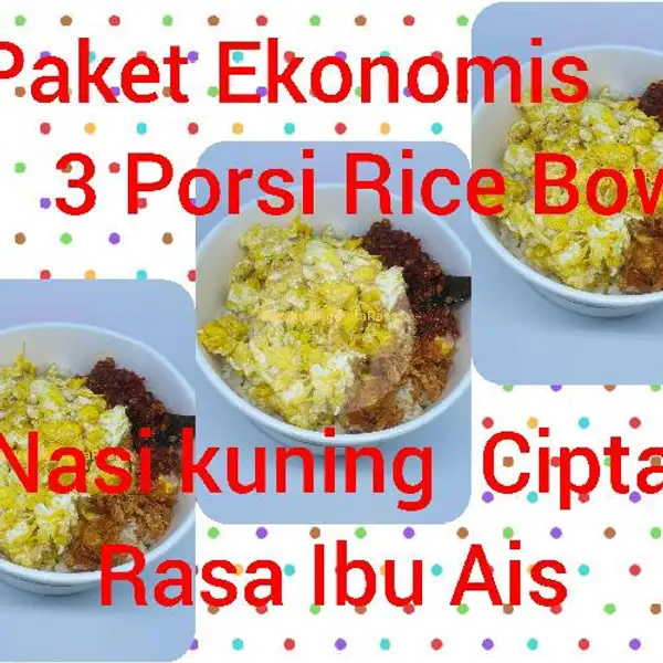 3 Porsi Rice Bowl Scrambeld Egg | Nasi Kuning Cipta Rasa Ibu Ais, Tentara Pelajar