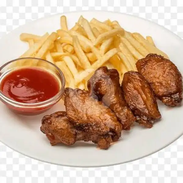 5pcs Chicken Wing + Kentang Goreng | C Kendinner Chicken Wing 