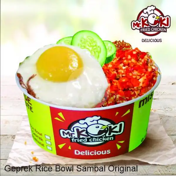 Rice Bowl Geprek Original | Mr Koki Fried Chicken, Bukit Kecil