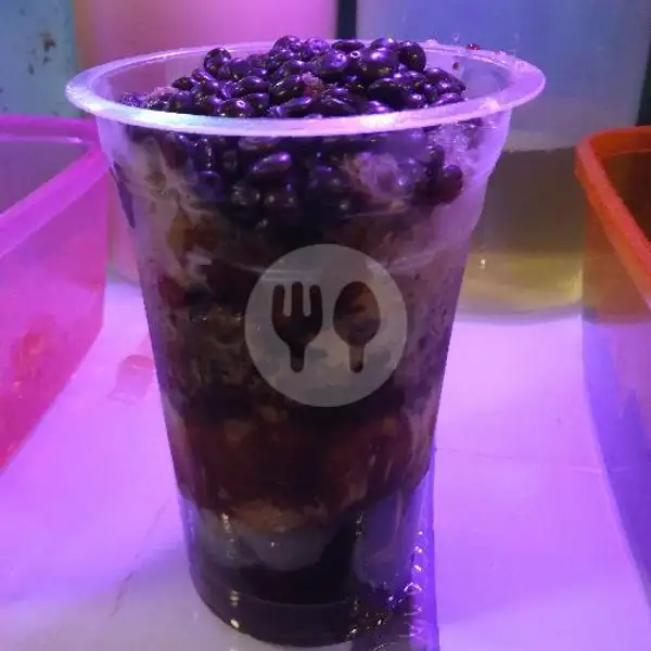coklat vanilla black forest topping choco chips | Ice Pudding Lophe Lophe, Pabean Cantian