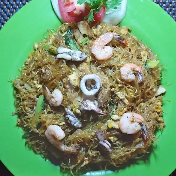 Bihun Goreng Seafood + Es Teh Tawar (DHD) | Nasi Goreng, Bakmi Dan Seafood Mas Bimo, Tj. Priok