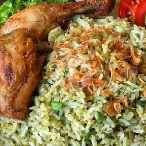 Nasi Goreng Petei Cabe Hijau+Telur+Ayam | Pecel Ayam & Ayam Geprek DZ, Gg Mela