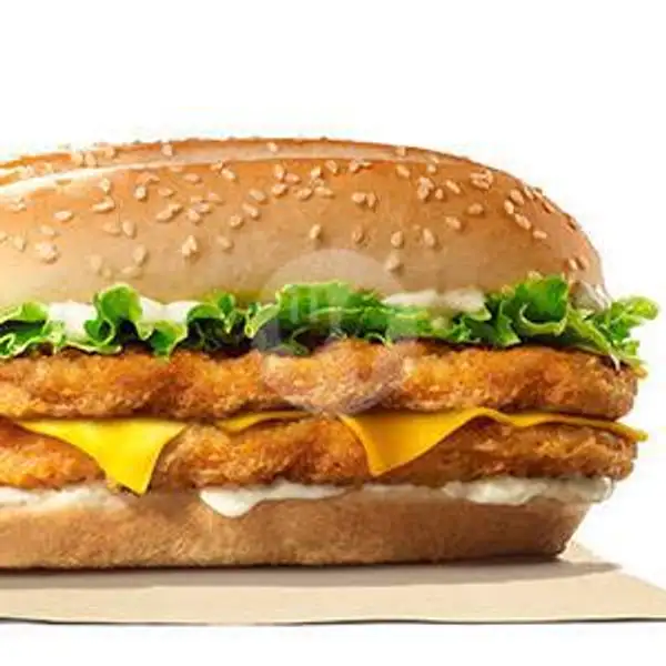 Double Big Burger Chicken - 2x Patty - 2x Cheese Slice | Yummy Yaki (Burger, Kebab, Nasi Ayam, Juice), Sanden