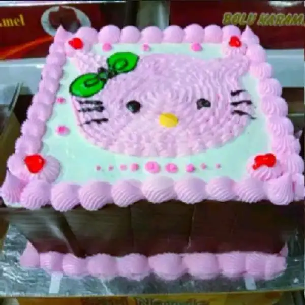 Kue Ulang Tahun Boneka Pink 20x20 | Kue Ulang Tahun ZHENNITA