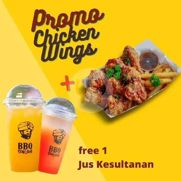 PROMO CHICKEN WINGS JUMBO FREE 1 JUS | BBQ Sultan Pojok Sudirman, Denpasar
