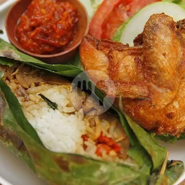 2porsi Nasi Bakar Dengan Ayam Goreng +Sambel+Lalapan | Nasi Bakar JAJANANQU, Tapos