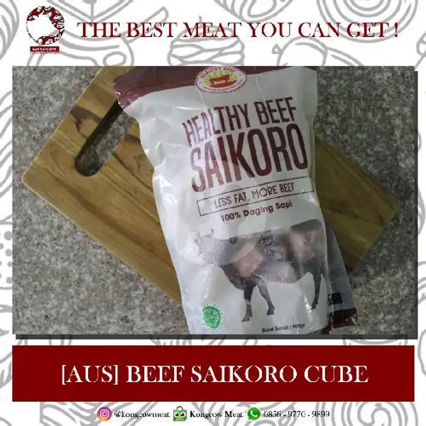 Beef Saikoro Cube (AUS) - 500gr | Daging Kongcowmeat