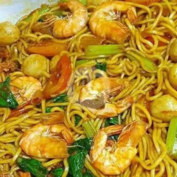 Mie Kuning Seafood( Goreng)+Teh Obeng | Nasi Goreng & Jus Dapur D'Sisters