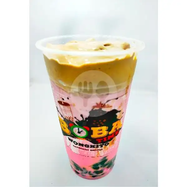 Stawberry Milk Boba Milo Large | Boba Time Wongkito