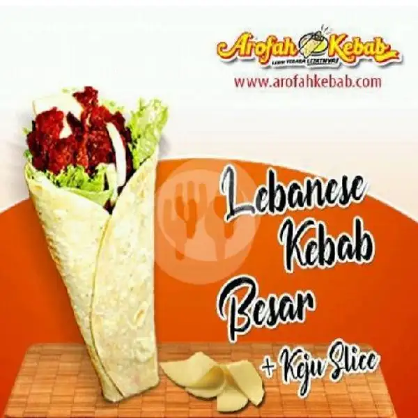 Kebab Besar + Keju Slice | Arofah Kebab, Kecamatan Bintara