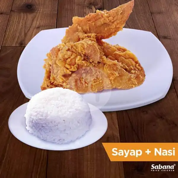 Paket Sayap + Nasi | Sabana Fried Chicken, Jl. Raya Ratna
