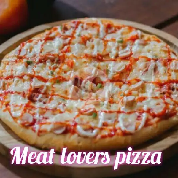 Meat Lovers Pizza 22 Cm Pull Mozzarela (Tidak Pedas) | Dapoer Loka