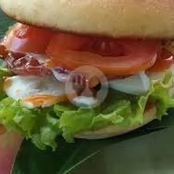 burger besar | Cilok Mangap isi telur