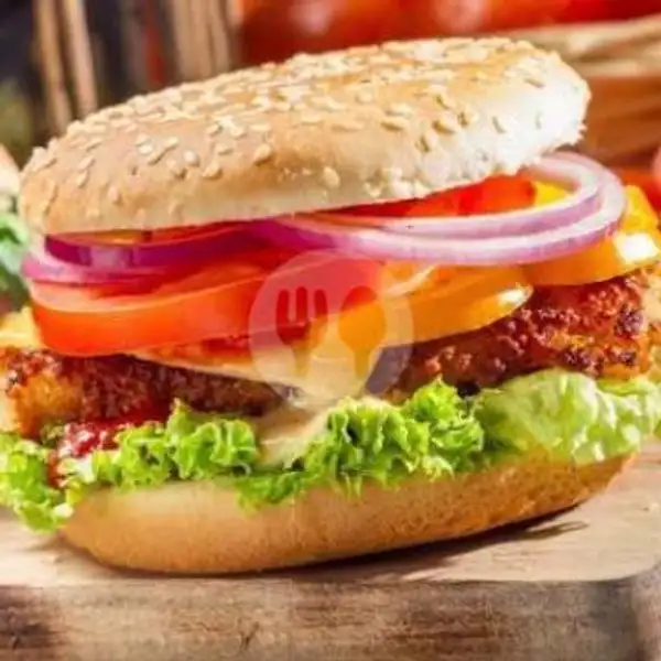 Burger Ayam | Dapur_momqu, Marpoyan Damai
