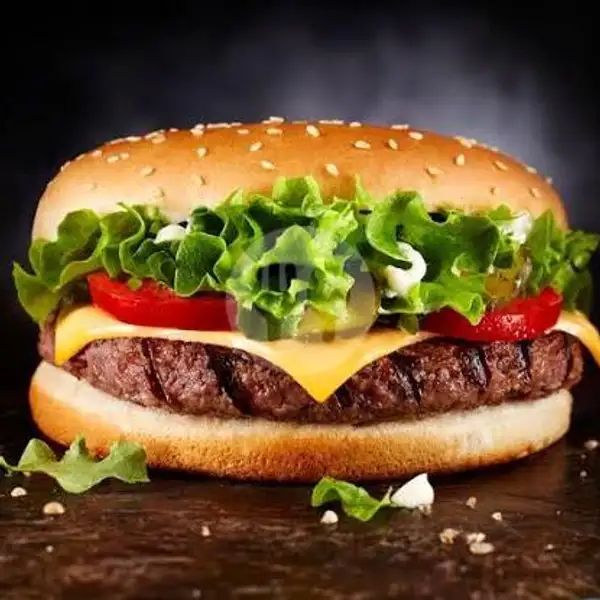 Burger + Daging Sapi + Sosis + Sayuran | Hotdog Mozarela Kita, Tampan