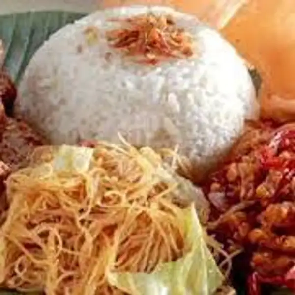 Paket Nasi Uduk Aym goreng+ Teh Manis | Pondok Makanan dan Sarapan Pagi Mbak Ria, Tanah Merah