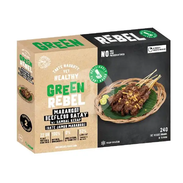Green Rebel Beefless Maranggi Satay (8 pcs) | BURGREENS - Healthy, Vegan, and Vegetarian, Menteng